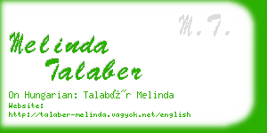 melinda talaber business card